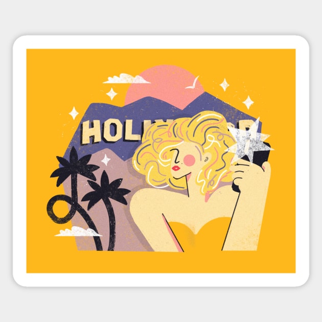 Marylin Monroe's selfie Sticker by Living in Patterns by Laura